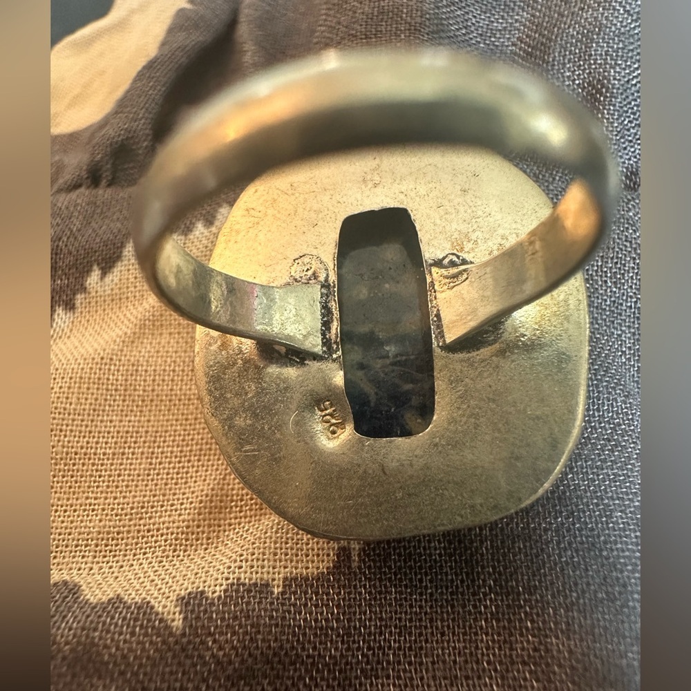 Gorgeous Blue Sodalite Sterling Silver Ring size 8.5 - Picture 5 of 5